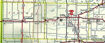 Proposed Interstate 70 route through Northwest Kansas